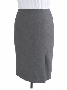 St. Emile 100% Wool Gray Pencil Skirt Size 8 Lined Career Office Classic EUC!